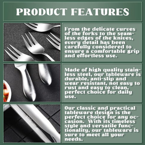 Cheese Butter Spreader Knives Set 16 Pieces Stainless Steel Multipurpose Butter Knives Cheese Slicer Mini Serving Tongs Forks and Spoons for Butte...