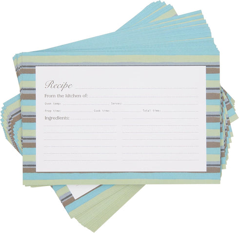 C.R. Gibson Forage 4x6 Double Sided Recipe Cards, Multicolor...