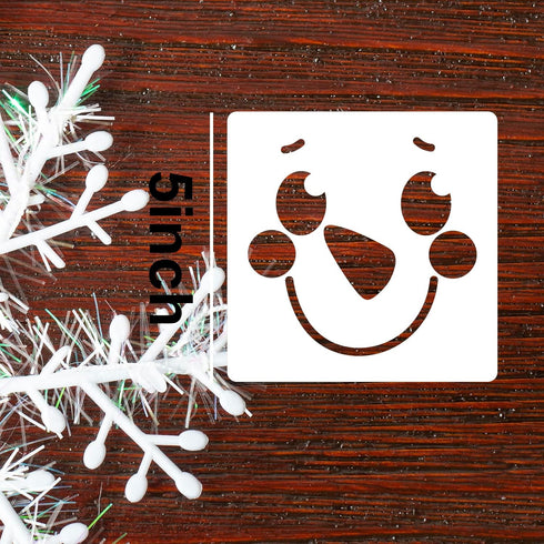 5” Christmas Snowman Face Stencils for Painting on Wood Reusable Christmas Stencil Winter Ornament Drawing Templates for Tiered Tray/Window/Shirts...