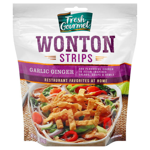 Fresh Gourmet, Wonton Strip, Garlic Ginger, 3.5 Oz...