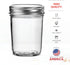 Glass Regular Mouth Mason Jars, (12 Pack) Glass Jars with Silver Metal Airtight 1 Piece Lids for Meal Prep, Food Storage, Canning, Drinking, Overn...