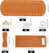 PandaHall DIY PU Leather Bag Knitting Set, Leather Bottom/26' Shoulder Strap/Bag Twist Lock/Flap Cover/Buckles for Crochet Handbag Tote, Camel (7 ...