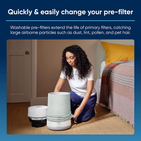 BLUEAIR Genuine Pre-Filter Blue Pure 311i+ Max Air Purifier, Washable Fabric, Moss Green...