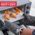 ARCLIBER Oven Mitts Heat Fire Resistant Oven Mitts 425 ° F, Quilted Terry Cloth Cotton Soft Lining Oven Gloves, Extra Long Kitchen Mittens for Coo...