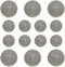 14 Pieces Metal Blazer Button Set, 18mm 23mm Silver Buttons for Blazers, Suits, Coats, Jackets...