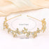 Crystal Headband Bridal Tiara Flower Shape Women's Headpiece Metal Rhinestone Headbands For Girls...