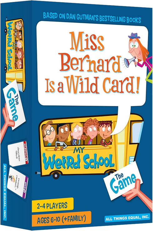 Miss Bernard is a Wild Card- The My Weird School Game, Easy to Follow Rules, Educational, 2 to 4 Players, for Ages 6 to 10, Blue, White...