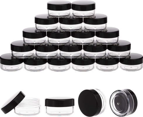 10 Gram Sample Containers with Lids, 10ML Sample Jars, 40 PCS Small Cosmetic Sample Containers for Makeup, Lotion, Eye Shadow, Liquids, Powder, Li...