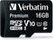 Verbatim 16GB Premium microSDHC Memory Card with Adapter UHS-I V10 Class 10 supports Full HD (1080p) U1 speed rated Up to 80MB/s read speed...