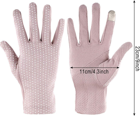 SATINIOR 6 Pairs Women Summer UV Protection Gloves Touchscreen Driving Gloves Non-Slip Sun Protective Gloves...
