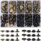 200 Pieces (50 Sets) 15MM Snap Fastener Kit 5/8 inches (15mm) Snap Button Snaps for Leather Snaps and Fasteners for Leather Stainless Snaps for Ba...