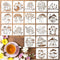 20 Pieces Mushrooms Stencils Template, Reusable Boho Mushroom Moon Flowers Stencils for Painting on Wood, Canvas, Tile, Scrapbook, Fabric, Pillows...