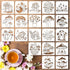20 Pieces Mushrooms Stencils Template, Reusable Boho Mushroom Moon Flowers Stencils for Painting on Wood, Canvas, Tile, Scrapbook, Fabric, Pillows...