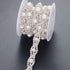 Jerler 1 Yard Pearl Rhinestone Trim, Inlaid Pearl Beaded Chain, Crystal Applique Ideal for DIY and Wedding Party Decoration Bridal Embellishments,...