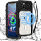 iPhone 14 Waterproof Case, IP68 Full-Body Rugged Protective Shockproof Cover with Clean Sound, Compatible with Support MagSafe Magnetic Wireless C...