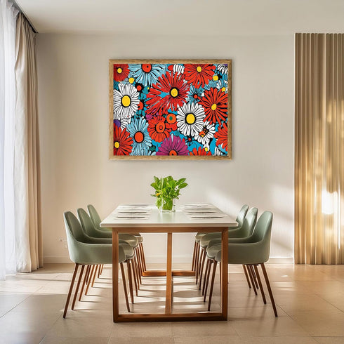 Posterizer 1 pcs-beautiful dainty flower in oil painting style 6-Floral & Botanical Art-Landscape & Nature Art-Decor for Home & Office- unframed w...