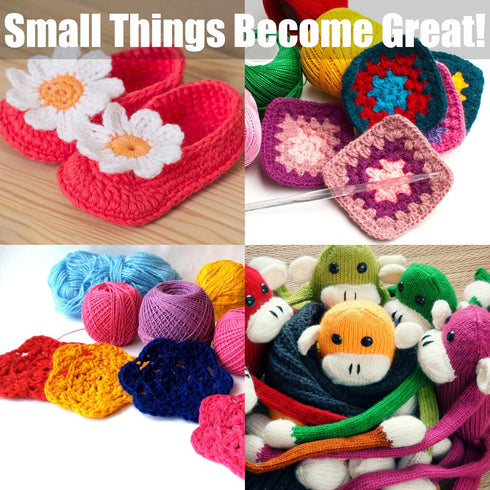 Acrylic Yarn Knitting Wool Crochet Yarn, 12 Colors Mini Craft Yarn Soft Yarn DIY Yarn Crochet Beginner Kit for Adults Handicraft Knitting Crochet ...