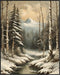 Posterizer 1 pcs-beautiful snowy scenary in winter -8-Landscape & Nature Art-GIft for Men Women Teens-Living Room Bedroom Decor- unframed wall art...