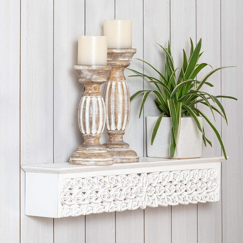 Fetco Habitat Fetco Gaudin White 30-in. Decorative Shelf...