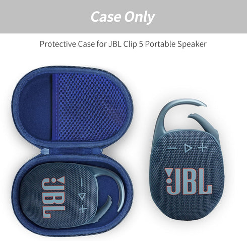 Case for JBL Clip 5 Portable Bluetooth Speaker, Cover for JBL Clip 5 Speaker, Waterproof and Dustproof Feature, for home, outdoor and travel(Blue)...