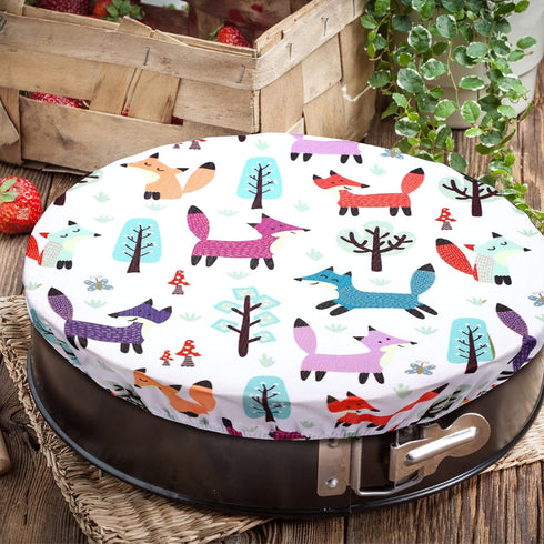 Patelai 10 Pieces Bowl Covers Reusable in 5 Size Stretch Cloth Fabric Bowl Covers Elastic Food Storage Covers Cotton Bread Bowl Covers Reusable Li...