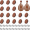Wood Earring Studs for Jewelry Making,70Pcs Wooden Flat Round Earrings Posts Earring Findings Wood Earring Pin Stud Bulk with Butterfly Earring Ba...