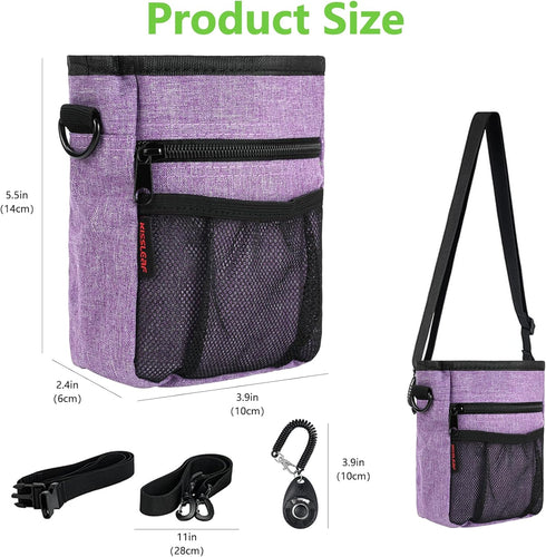 Dog Treat Pouches for Pet Training with Magnetic Closure Treat Pouches for Pet Training,Large Dog Treat Training Pouch and Dog Clicker,Training Tr...