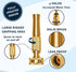 Morvat Solid Brass Metal Twist Garden Hose Nozzle, Heavy Duty Adjustable Power Spray Attachment, High Pressure Water Jet Sprayer with ¾” Standard ...