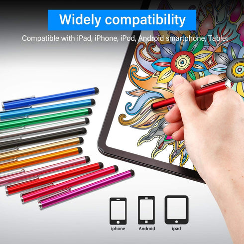 Outus 100 Pieces Stylus Pen Slim Touch Screen Stylus Universal Capacitive Digital Pen Compatible with iPad, iPhone, Samsung, Tablet, Most Devices ...