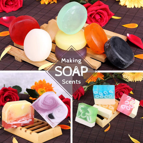 Soap Fragrance Oil - 12 Liquid Soap Scents Set for Bath Bomb Making, Soap Making Supplies, DIY Slime - Concentrated Food Grade Soap Flavoring Bath...