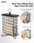 iBorn Suet Feeder Suet Bird Feeders for Outside Hanging,Squirrel Proof Suet Cakes Bird Feeder for Wild Birds,Metal Brown(Pack of 1)...