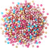 700Pcs Opaque Acrylic Bead Heart Letter Flat Round Bracelet Spacer Beads Colorful Pony Beads 6.5-7mm for DIY Necklace Keychain Jewelry Making Supp...