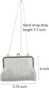 XXX-Small Women clutch metal mesh purse Hand strap carry for Party Cocktail Prom Wedding Banquet...