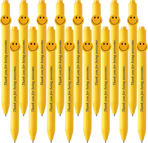 50 Pcs Employee Appreciation Gifts Inspirational Pens Motivational Quotes Ballpoint Pens Smile Face Pen for Coworker Employee (Thank You)......