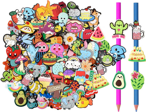 50pcs Pencil Topper Decorations Random Cute Pencil Topper For Kids Lovely Pencil Clips For Classroom Reward School Prize Students Gifts Easter Egg...