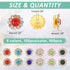 SUPERFINDINGS 600Pcs 8mm Flower Shape Rhinestone Sew on 6 Colors Bright Flat Back Beads Buttons Crystal Embellishments Buttons for Crafts Clothes ...