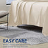 Cathay Home Single Flat Sheet, King (102" x 105"), Cream...
