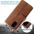 EYZUTAK Wallet Phone Case for Samsung Galaxy A51(4G), Retro Matte 9 Card Holder Slots Zipper Pocket Case PU Leather Magnetic Closure Kickstand wit...