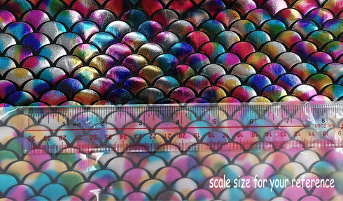 Iridescent Mermaid Hologram Spandex Fabric by The Yard(Rainbow Iridescent,1yd)...