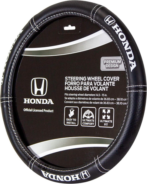 Plasticolor 006705R01 Replacement for Car Truck or SUV Steering Wheel Cover with Honda Logo Embrodired Logo High Contrast Stitching...
