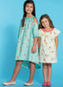 McCall Pattern Company McCall's M7798 Learn Girl's Cold Shoulder and Raglan Sleeve Dress Sewing Patterns, Sizes 7-14, 7-8-10-12-14, White...
