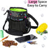Dog Clicker Training Kit, 1 Dog Treat Training Pouch and 2 Pieces Pet Training Clicker with Wrist Strap, Built in Poop Bag Dispenser Easily Carryi...