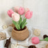 Lily's Lyric Flower Crochet Kit | Tulip Flowerpot | Step-by-Step Video Tutorial for Adults Teenagers | DIY Home Decoration Craft Gift Idea Pink...