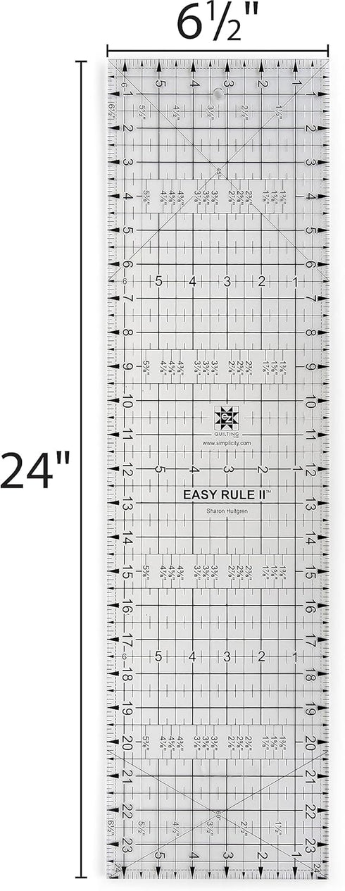Wrights 6-1/2-Inch-by-24-Inch Easy Rule II, White,Blue...