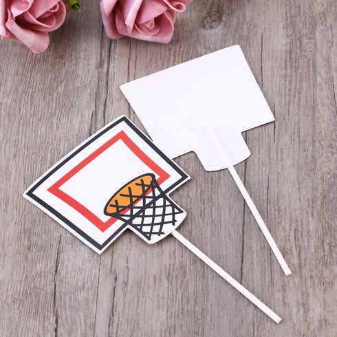 JANOU Basketball Sports Cupcake Toppers Cake Picks Decoration Birthday Baby Shower Wedding Party Suppliers Pack 20pcs...
