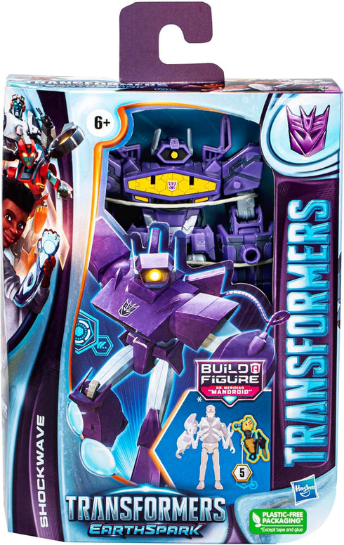 Transformers Toys EarthSpark Deluxe Class Shockwave Action Figure, 5-Inch, Robot Toys for Kids Ages 6 and Up...