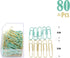 Gold Blue Binder Clips and Paper Clips Set (3-in-1 Boxed), for Office School Supplies Teachers Classroom Daily use...