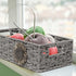 Toilet Paper Basket for Tank Top Bathroom Baskets for Organizing Bathroom Tray for Counter Storage Basket for Bathroom Organizer-Gey...