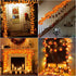 4 Pack Fall Decor Fall Garland with Lights Fall Decorations for Home, Total 40Ft 80LED Enlarged Maples Leaves Fall Lights Battery Operated Autumu ...