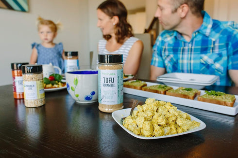 FreshJax Organic Tofu Scramble Spice Mix – Vegan Plant-Based Egg Seasoning, 4.8 oz Large Bottle, Gluten-Free, Certified Kosher, Non-GMO, No Preser...